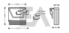 ElectroAuto 43B78006 - EVAPORADOR->APLICACION ORIGINAL VOL