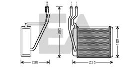 ElectroAuto 45C22019 - RADIADOR CALEFACCION FORD