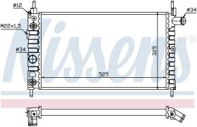  63282 - RADIADOR VAUXHALL ASTRA B(84-)1.6