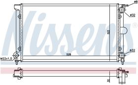 Nissens 65152A - RADIADOR VOLKSWAGEN SANTANA(32B)(81