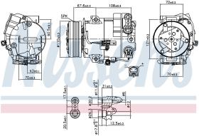 Nissens 890268 - COMPRESOR OPEL ASTRA J(09-)1.4 I 1