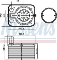 Nissens 90655 - RADIADOR ACEITE VOLKSWAGEN PASSAT B