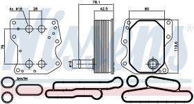 Nissens 90723 - RADIADOR ACEITE FORD TRANSIT(TTG)(1