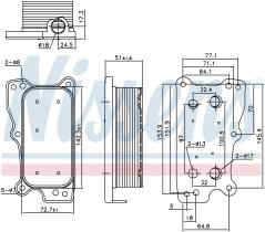 Nissens 90783 - RADIADOR ACEITE MERCEDES E-CLASS W