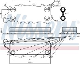 Nissens 90784 - RADIADOR ACEITE DODGE MAGNUM(04-)3.