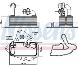 Nissens 90803 - RADIADOR ACEITE VAUXHALL ASTRA J(09