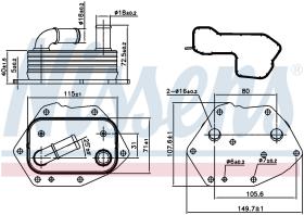 Nissens 90808 - RADIADOR ACEITE LAND ROVER DISCOVER