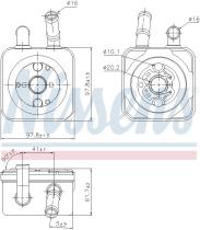 Nissens 90853 - RADIADOR ACEITE VOLKSWAGEN PASSAT B