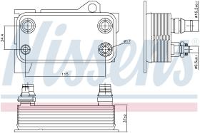 Nissens 90863 - RADIADOR ACEITE MERCEDES E-CLASS W