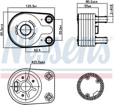 Nissens 90898 - RADIADOR ACEITE DODGE CARAVAN III(0