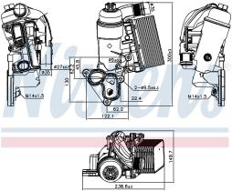 Nissens 90953 - RADIADOR ACEITE RENAULT KOLEOS II(1