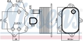 Nissens 90960 - RADIADOR ACEITE AUDI A 4 ALLROAD(B8