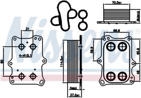 Nissens 90969 - RADIADOR ACEITE FIAT 500 L(12-)1.4