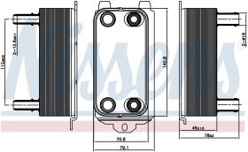 Nissens 91116 - RADIADOR ACEITE JAGUAR XF(X250)(08-