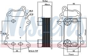 Nissens 91151 - RADIADOR ACEITE BMW X1 E84(09-)X1 1