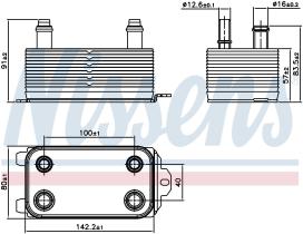 Nissens 91162 - RADIADOR ACEITE VOLVO S40(MS)(04-)2