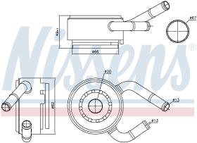 Nissens 91190 - RADIADOR ACEITE NISSAN TIIDA(C11X)(