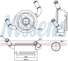 Nissens 91191 - RADIADOR ACEITE NISSAN QASHQAI(J11)