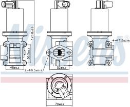 Nissens 98180 - VÁLVULA EGR OPEL ZAFIRA B (05-) 1.9