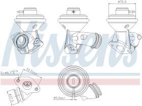 Nissens 98228 - VALVULA EGR PEUGEOT 206(2)(98-)1.4