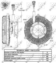 Nrf 49136 - EMBRAGUE VENTILADOR MERCEDES DD13/1