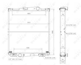 Nrf 504773 - RADIADOR CU VOLVO F12 83-