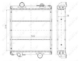 Nrf 50492 - RADIADOR CU RENAULT AGRI ARES