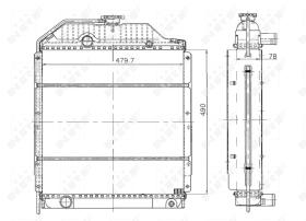 Nrf 50499 - RADIADOR CU RENAULT AGRI ET 60 POWE