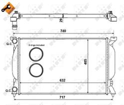  50539 - RADIADOR ALU BRAZED AUDI A4 00-