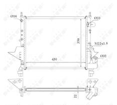  509513 - RADIADOR ALU MECHAN RENAULT TWINGO