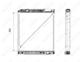  519576 - RADIADOR ALU BRAZED MERCEDES ACTROS