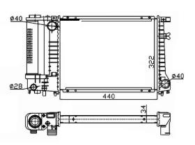  53426A - RADIADOR ALU MECHAN BMW 316I 83-