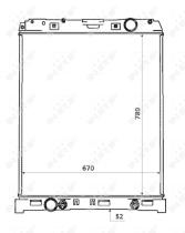 Nrf 53883 - RADIADOR ALU BRAZED MERCEDES ATEGO