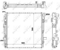 Nrf 53893 - RADIADOR ALU BRAZED MERCEDES ATEGO