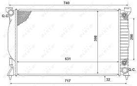  53958 - RADIADOR ALU BRAZED AUDI A4 01-