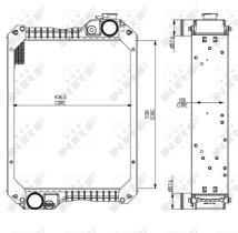 Nrf 54070 - RADIADOR ALU BRAZED CASE IH CX90, C