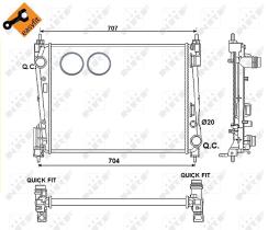  54752 - RADIADOR ALU BRAZED FIAT GRANDE PUN