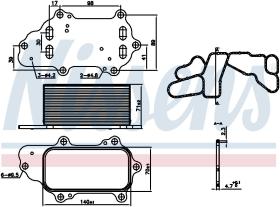 Nissens 91225 - RADIADOR ACEITE CHRYSLER 300C(04-)3