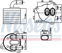 Nissens 91286 - RADIADOR ACEITE VOLVO V60(10-)2.0 T